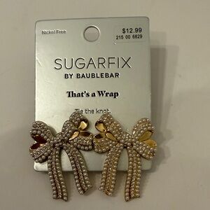 SUGARFIX by BaubleBar Gold Bow Earrings